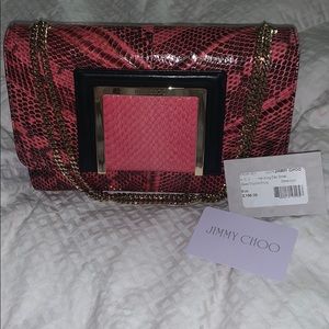 Jimmy Choo snake skin handbag